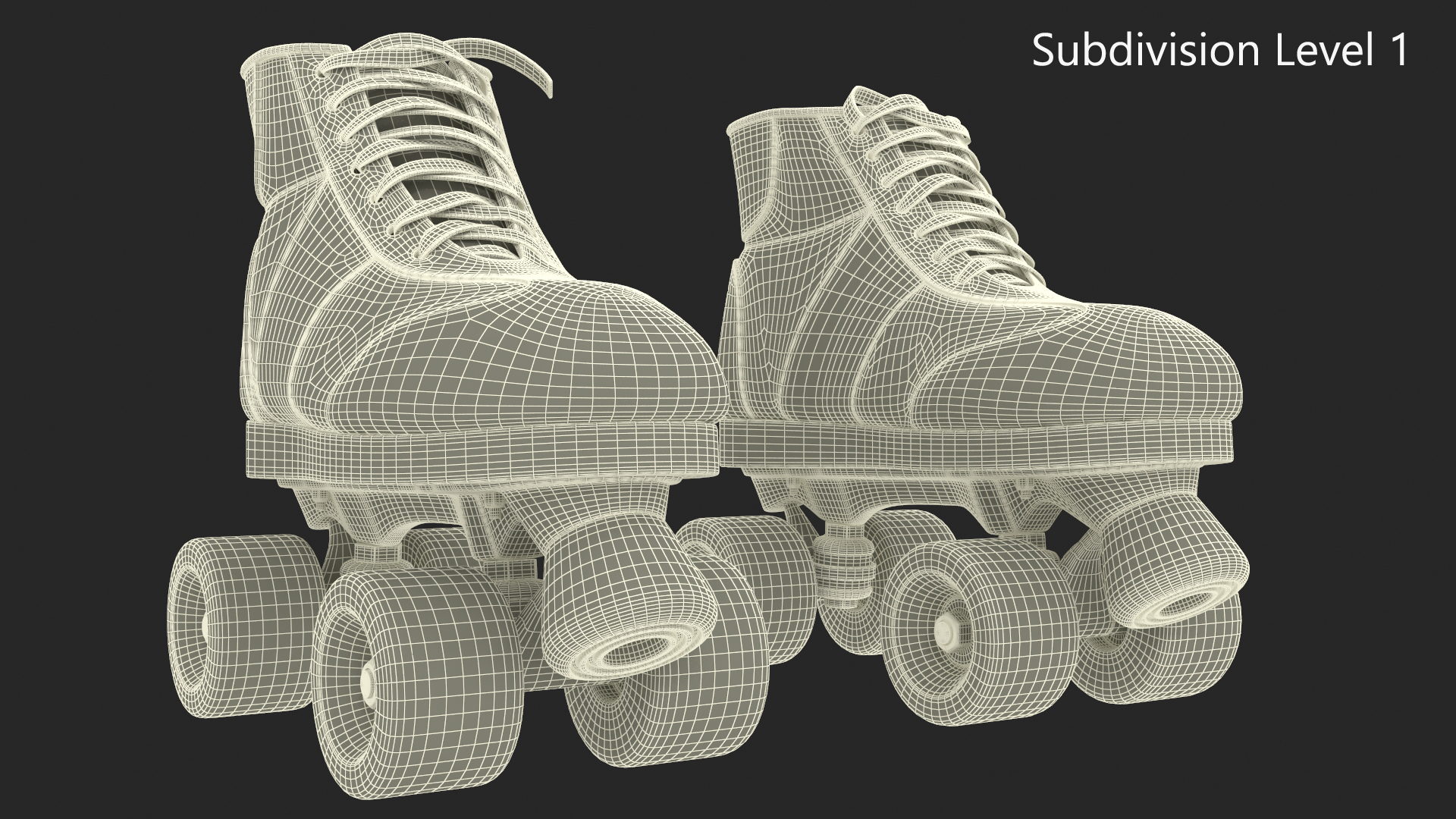 3D Vintage Roller Skates