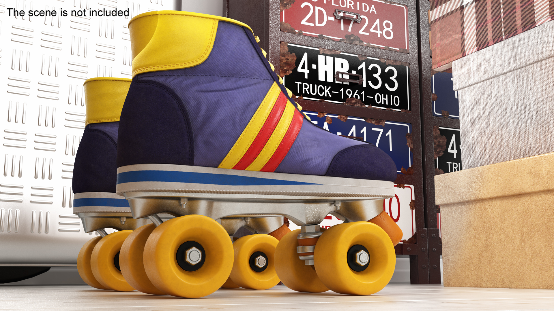3D Vintage Roller Skates