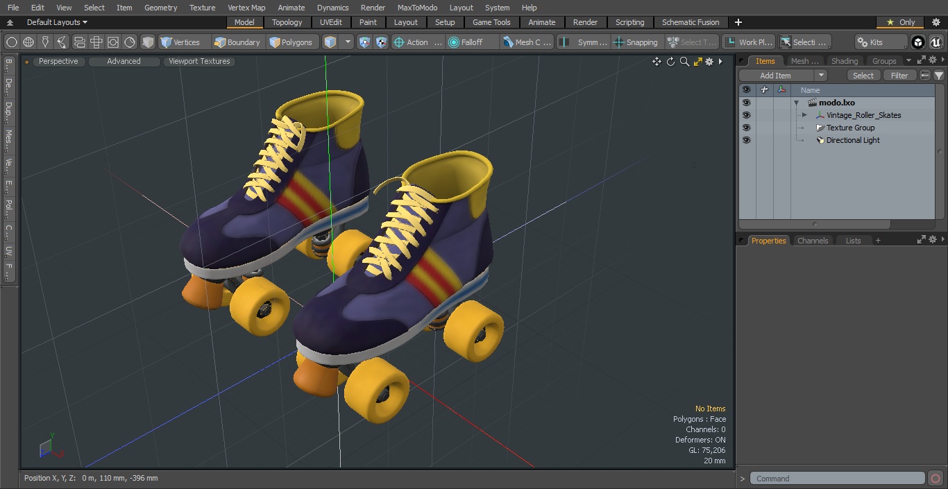 3D Vintage Roller Skates