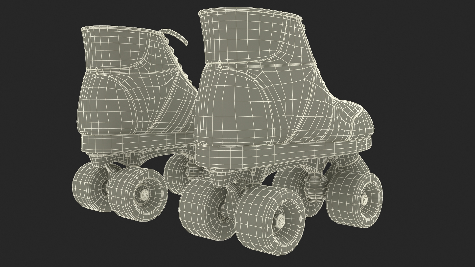 3D Vintage Roller Skates