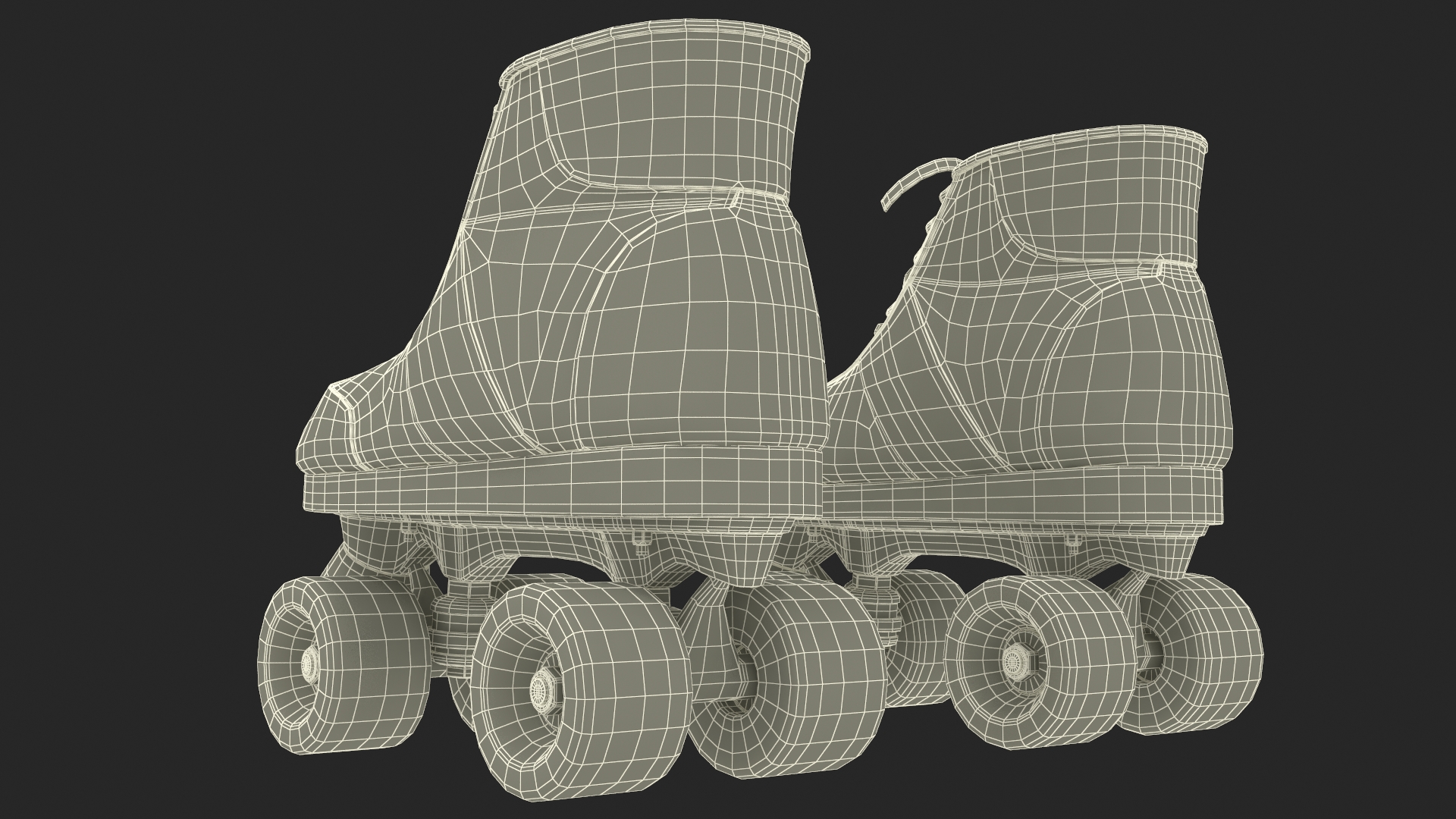 3D Vintage Roller Skates