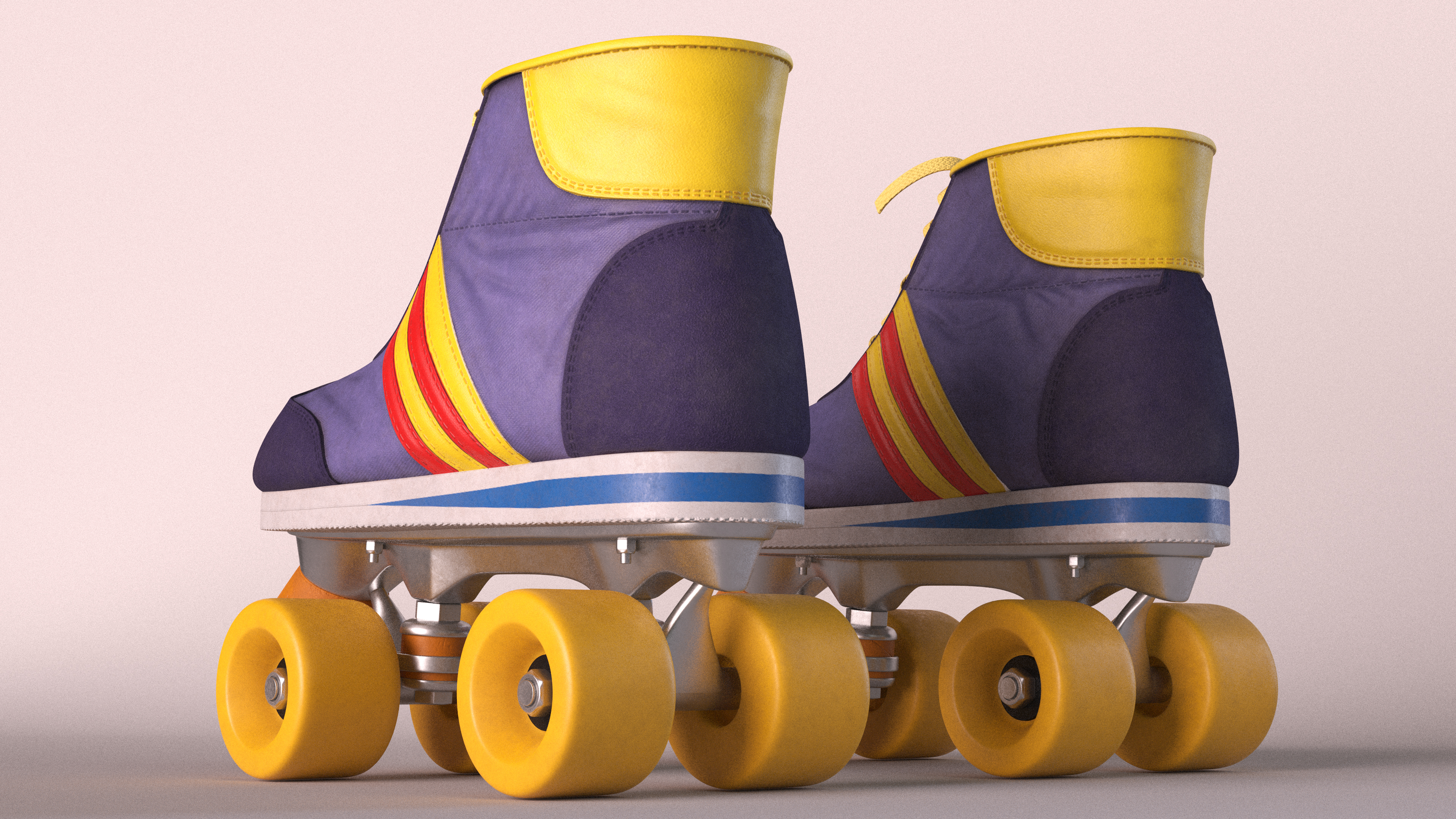 3D Vintage Roller Skates