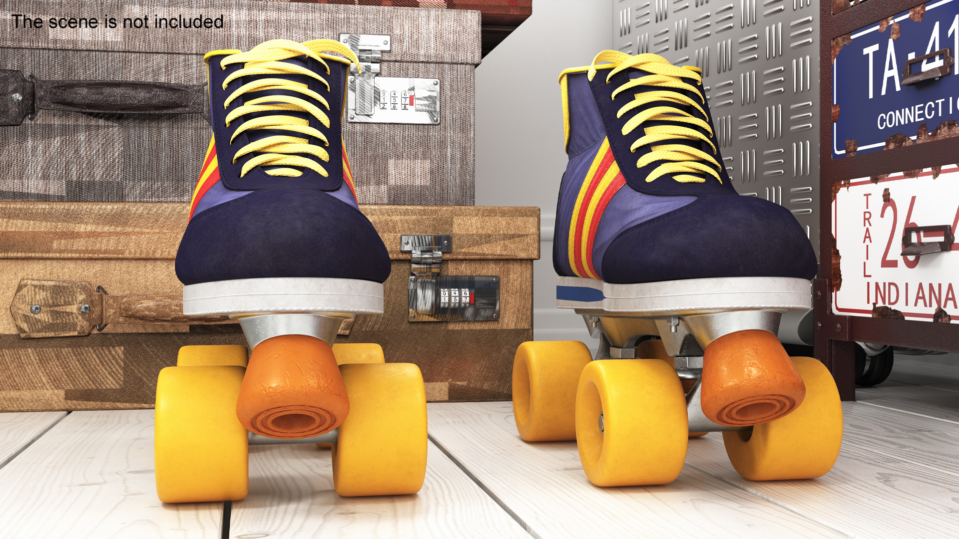 3D Vintage Roller Skates