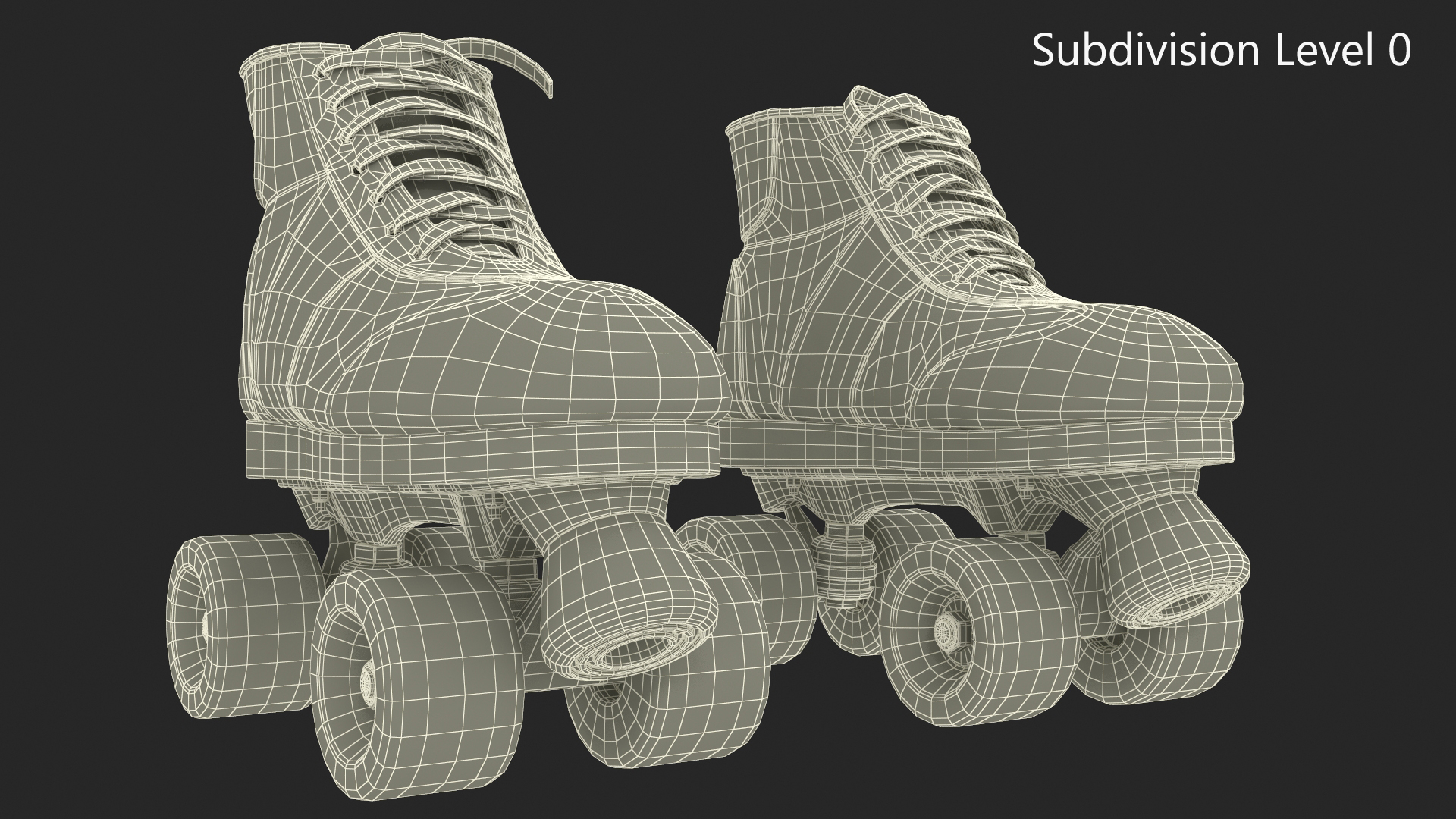 3D Vintage Roller Skates