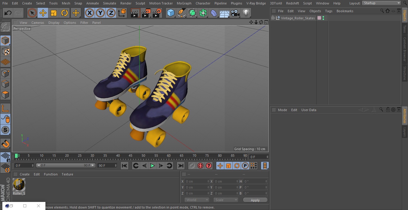 3D Vintage Roller Skates