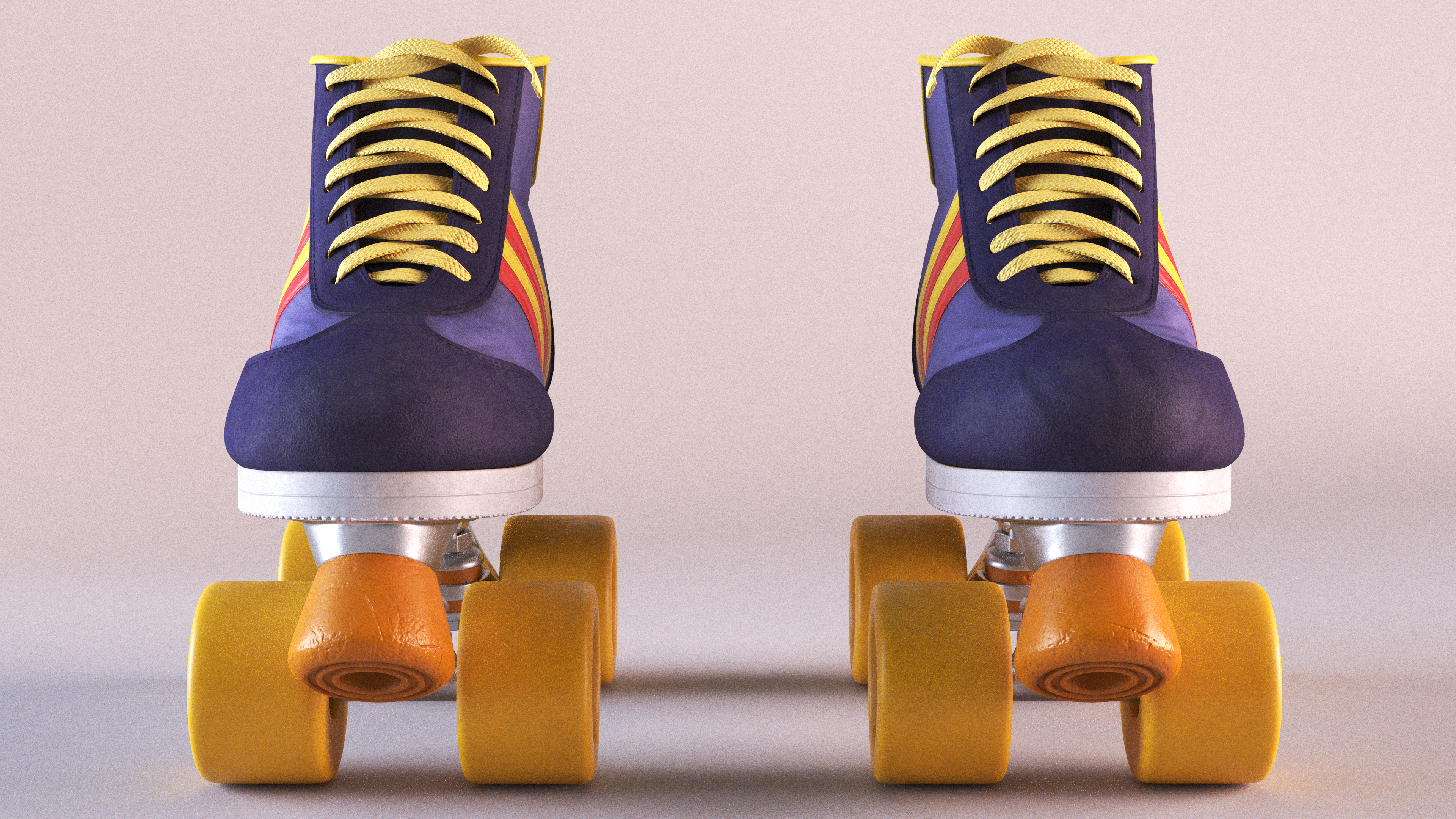 3D Vintage Roller Skates