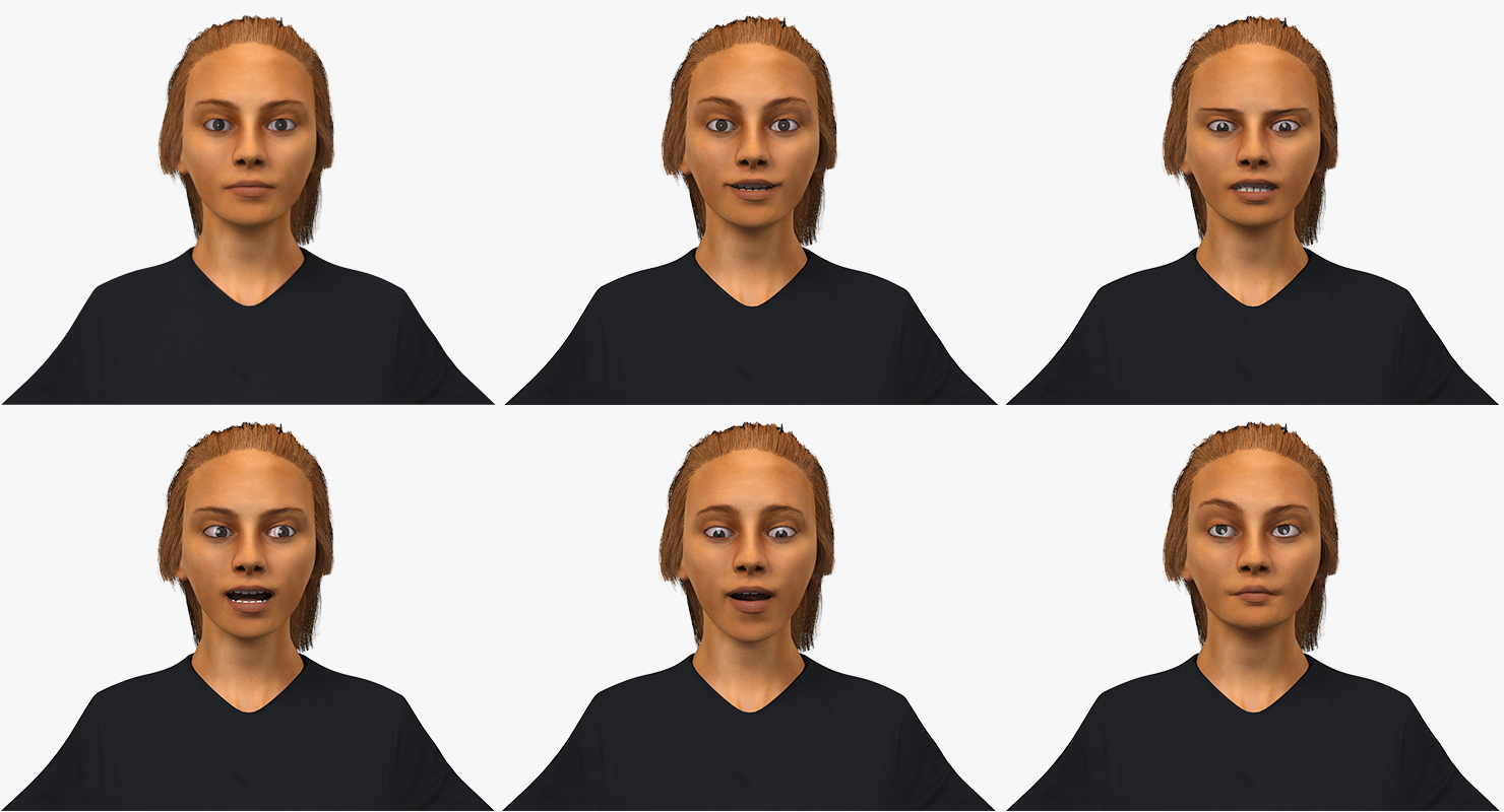 Arabian Woman in Black Abaya 2 Rigged 3D