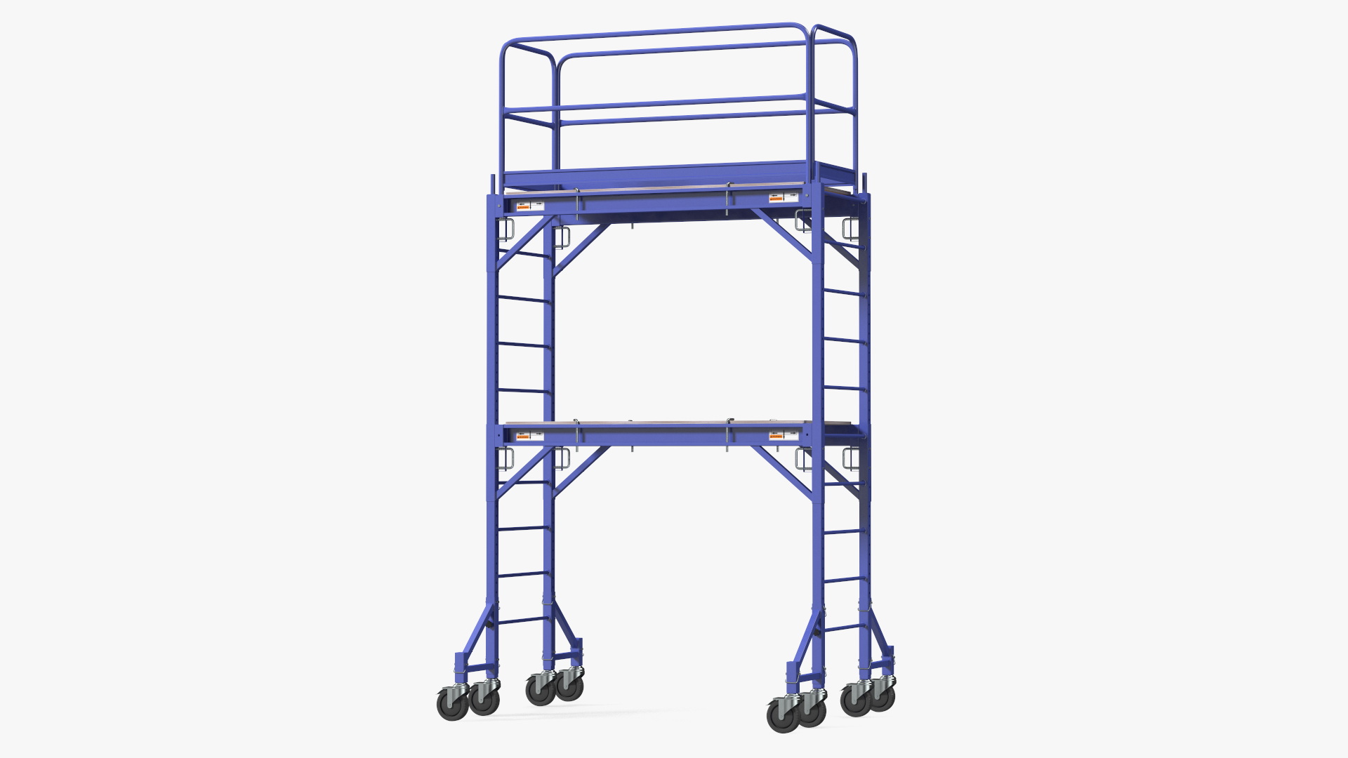 3D model Blue 2 Story Rolling Scaffold Tower