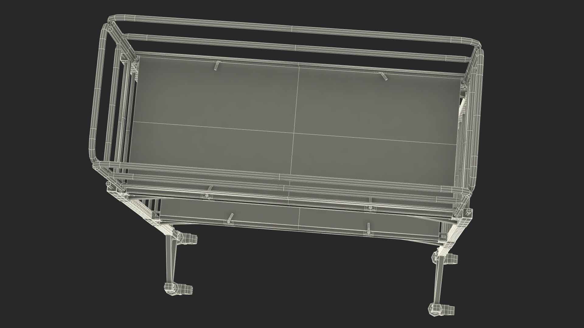 3D model Blue 2 Story Rolling Scaffold Tower