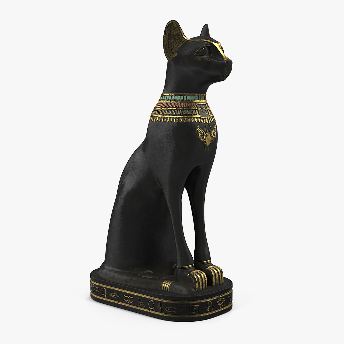 Ancient Egyptian Cat Statue 3D Model, view 5