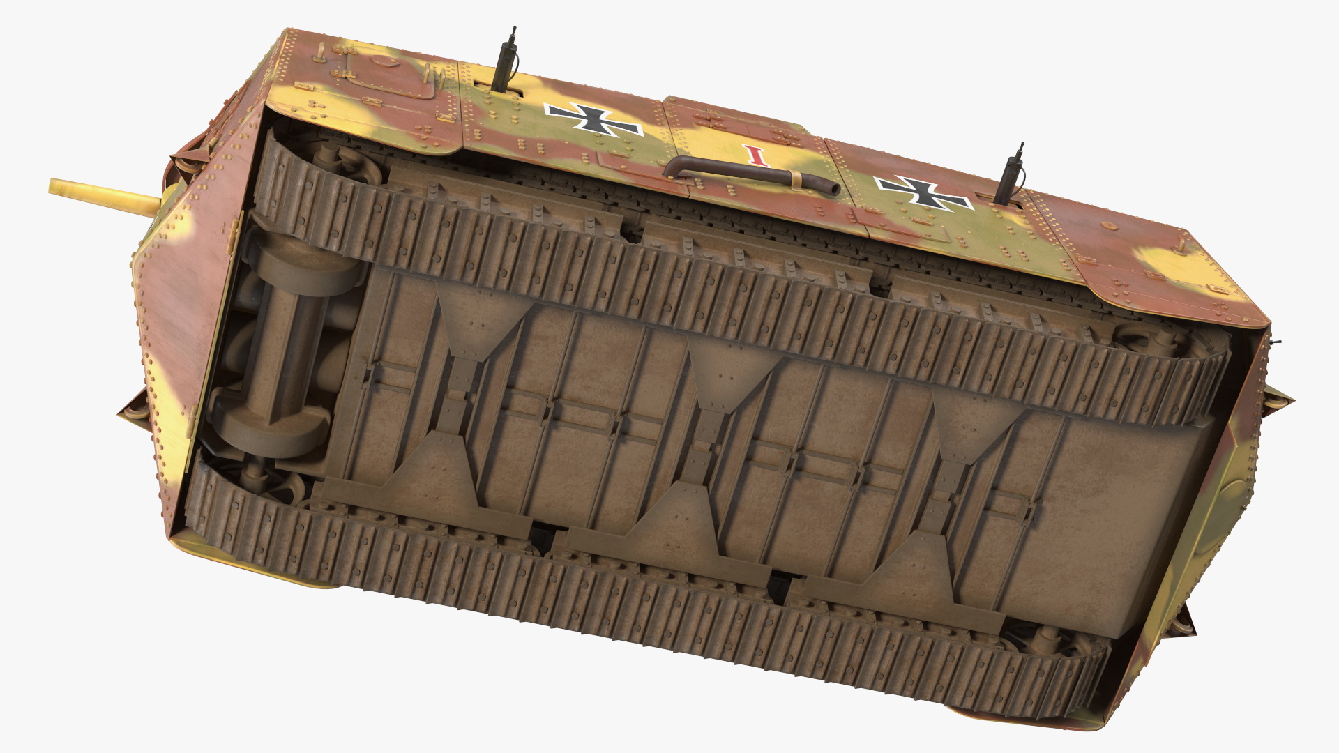 German Armored Car A7V Camo 3D
