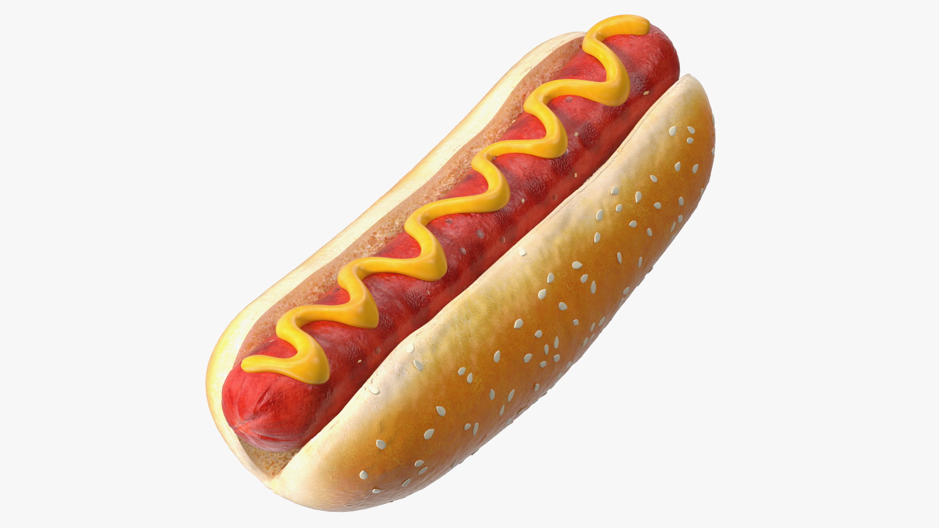 3D model Hot Dog with Mustard