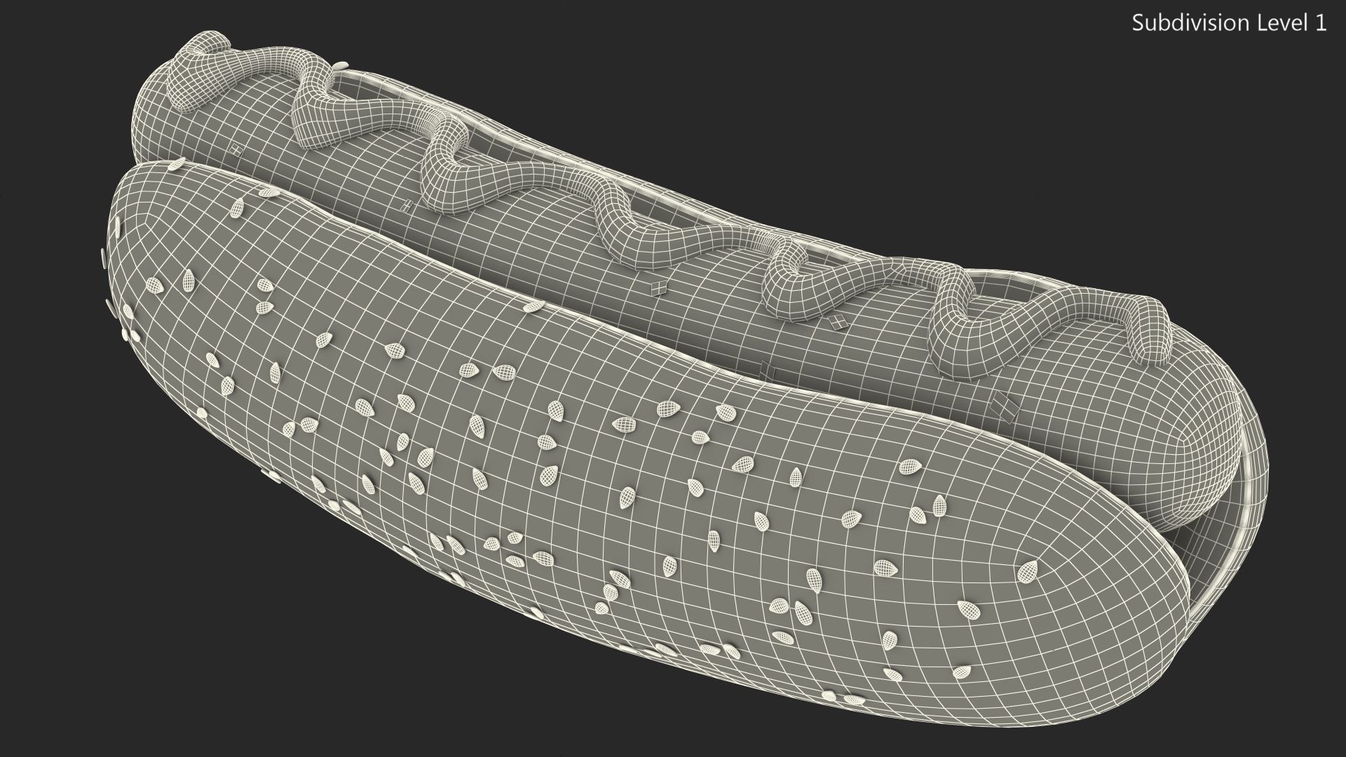 3D model Hot Dog with Mustard