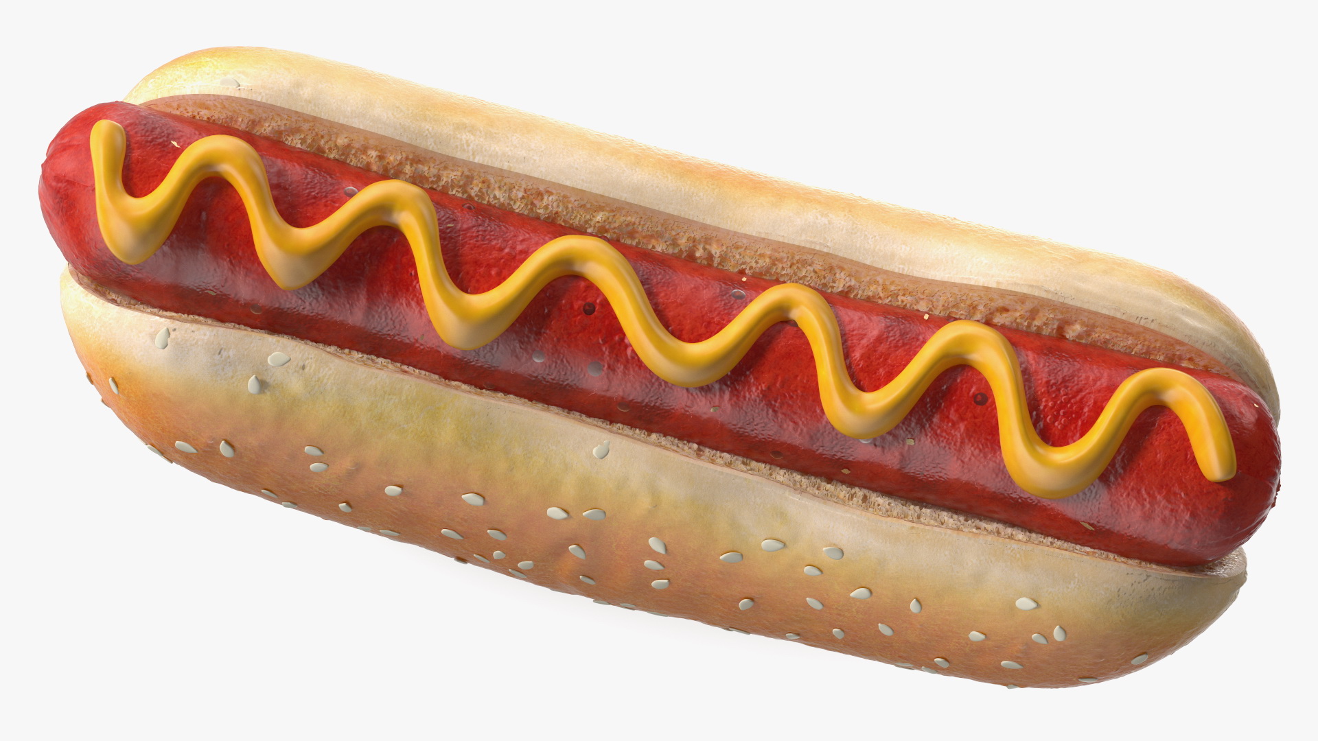 3D model Hot Dog with Mustard