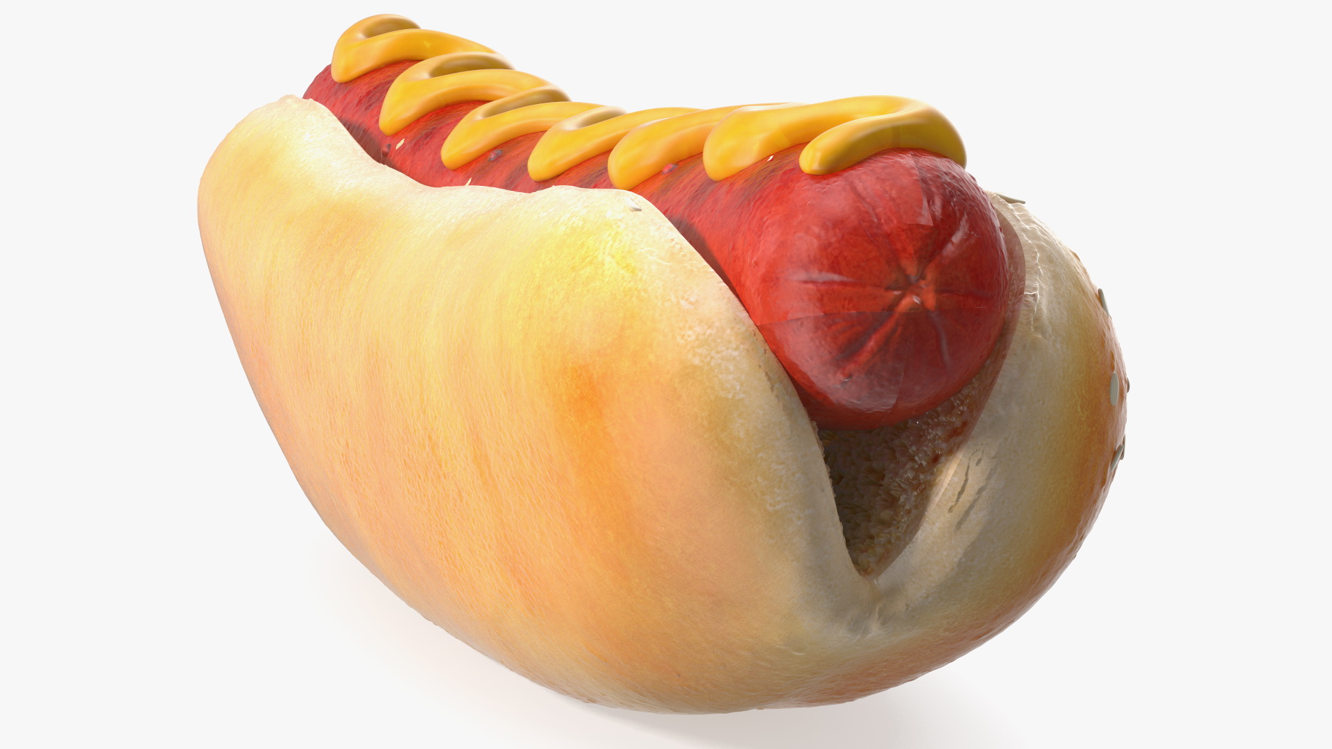 3D model Hot Dog with Mustard