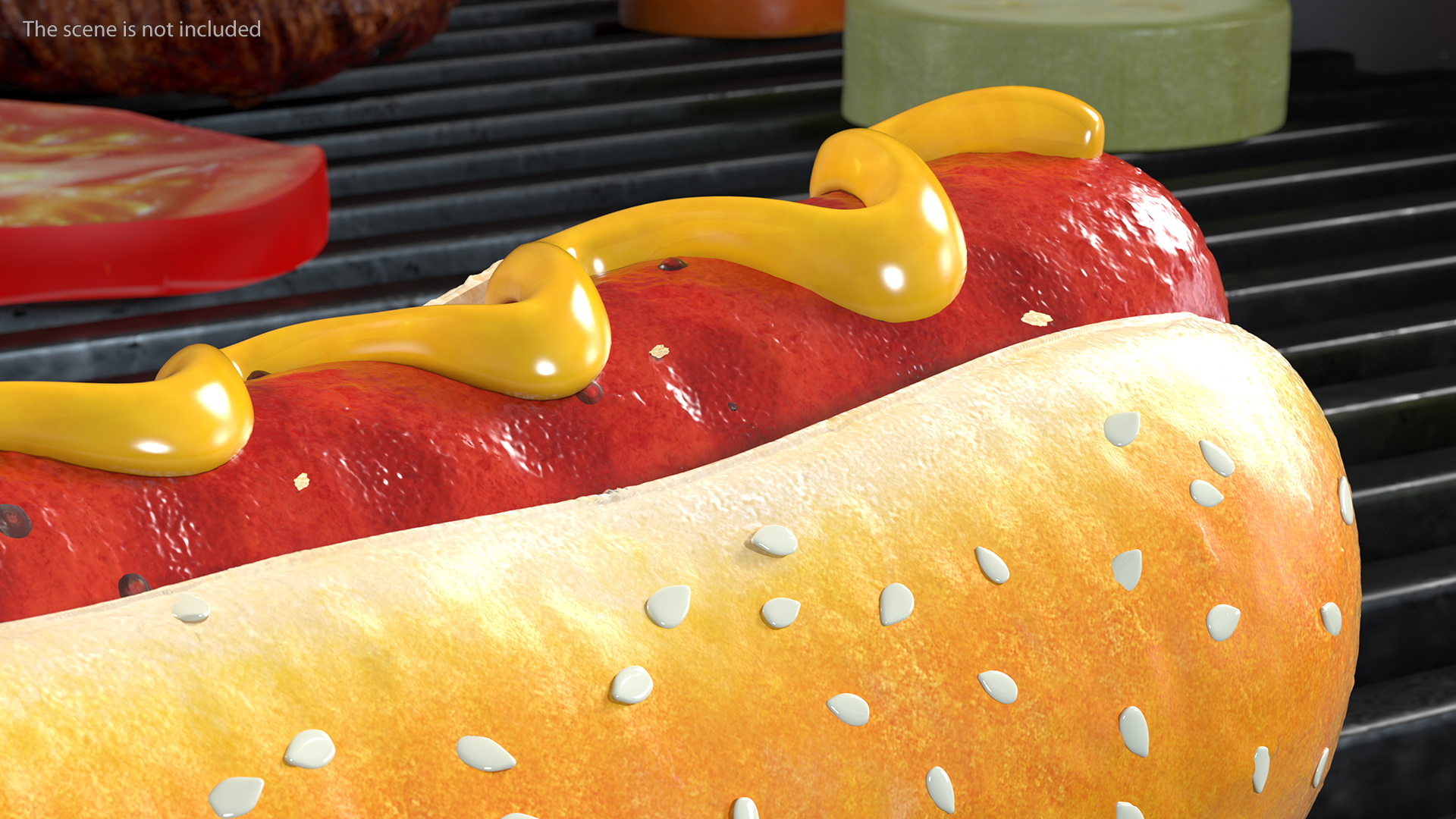 3D model Hot Dog with Mustard
