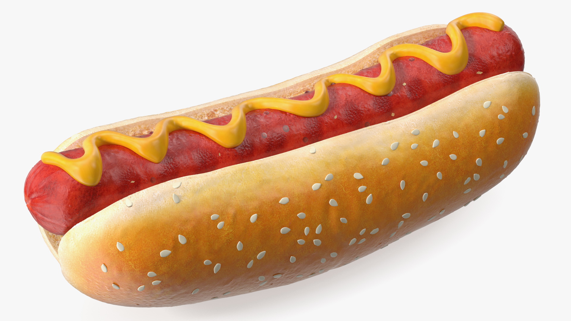 3D model Hot Dog with Mustard