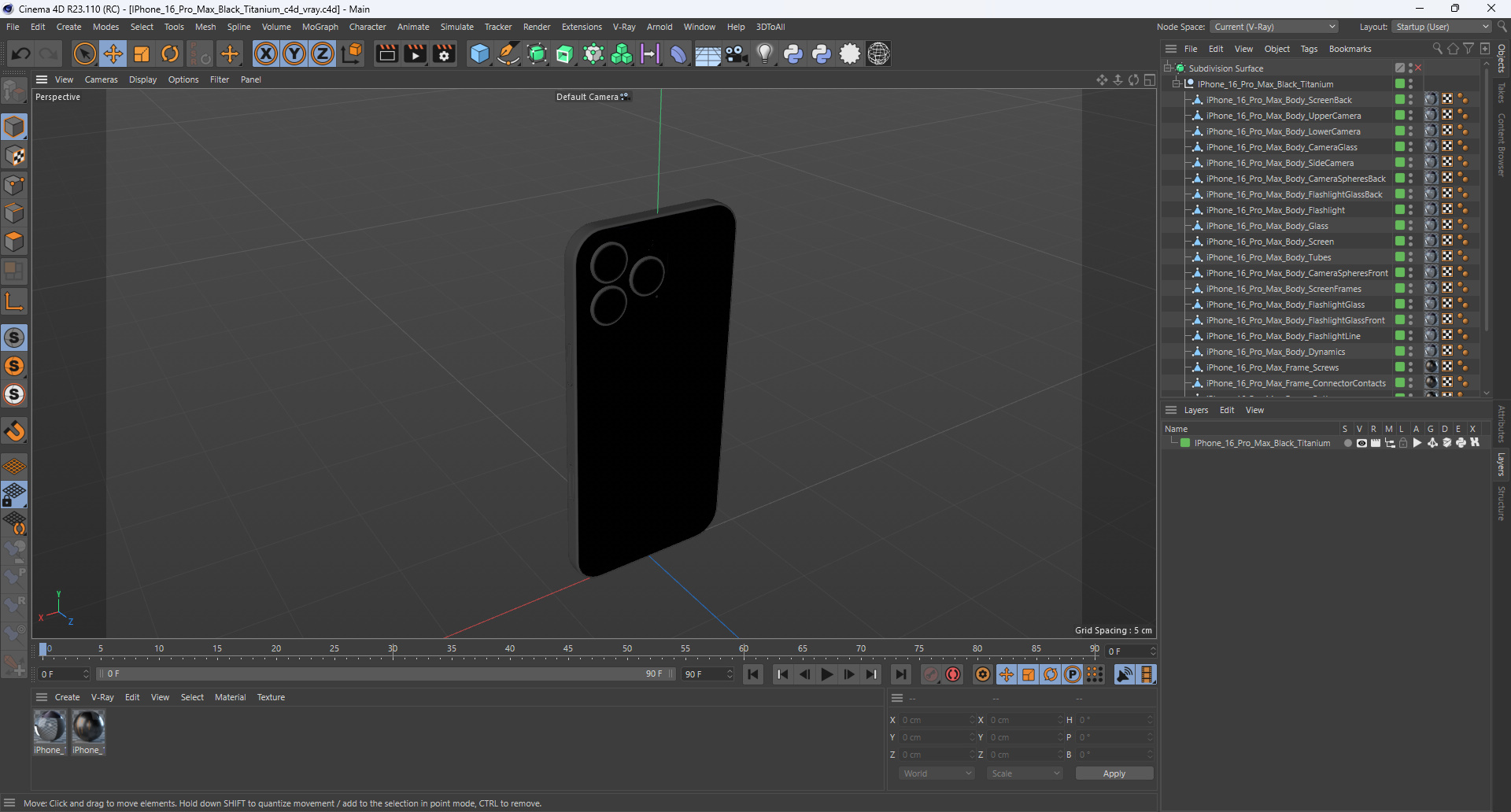 IPhone 16 Pro Max Black Titanium 3D