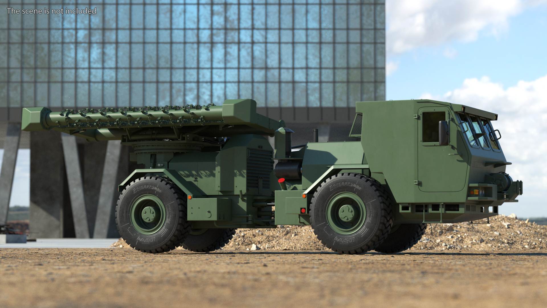 3D model Mine Sweeper Vehicle Hydrema 910 Khaki Rigged