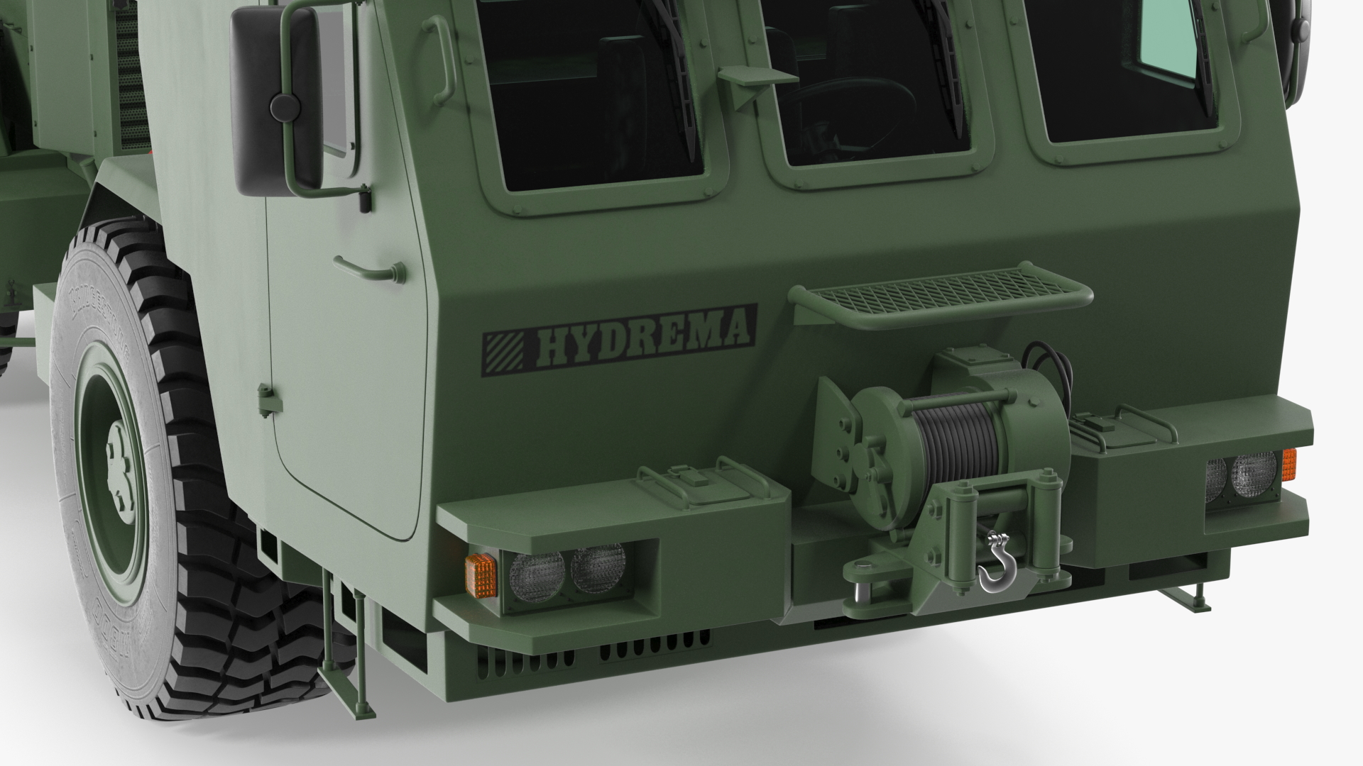 3D model Mine Sweeper Vehicle Hydrema 910 Khaki Rigged