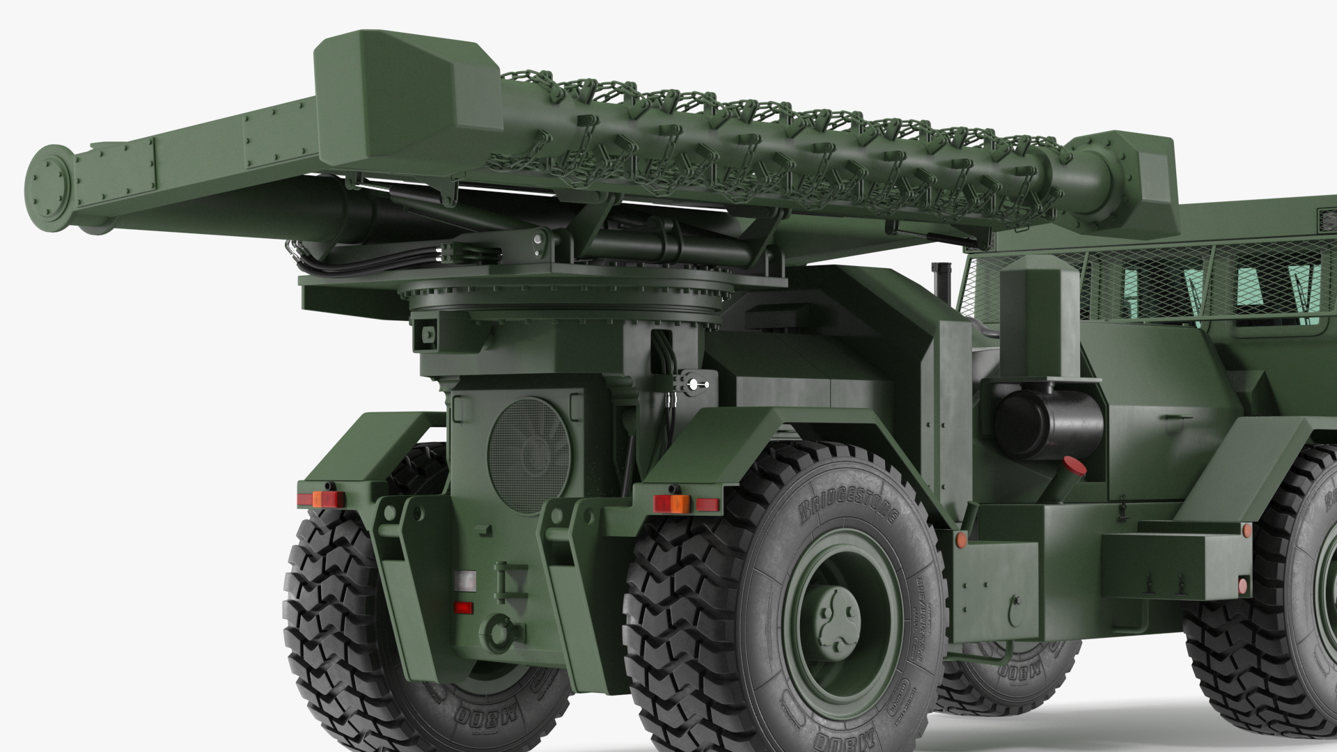 3D model Mine Sweeper Vehicle Hydrema 910 Khaki Rigged