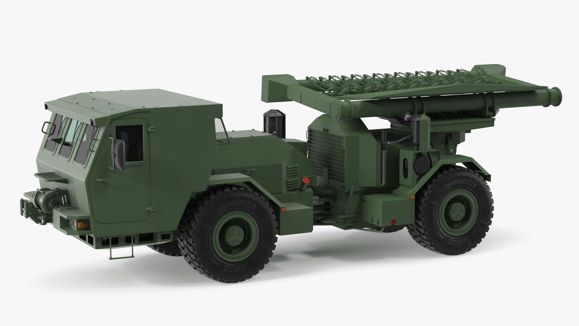 3D model Mine Sweeper Vehicle Hydrema 910 Khaki Rigged