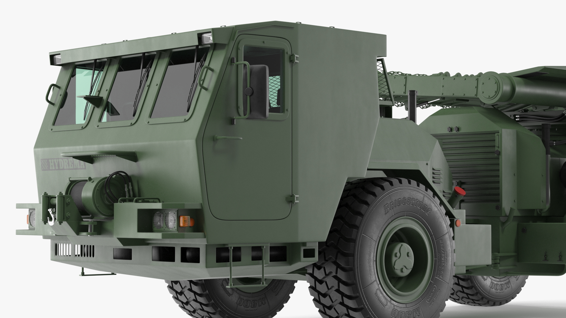 3D model Mine Sweeper Vehicle Hydrema 910 Khaki Rigged