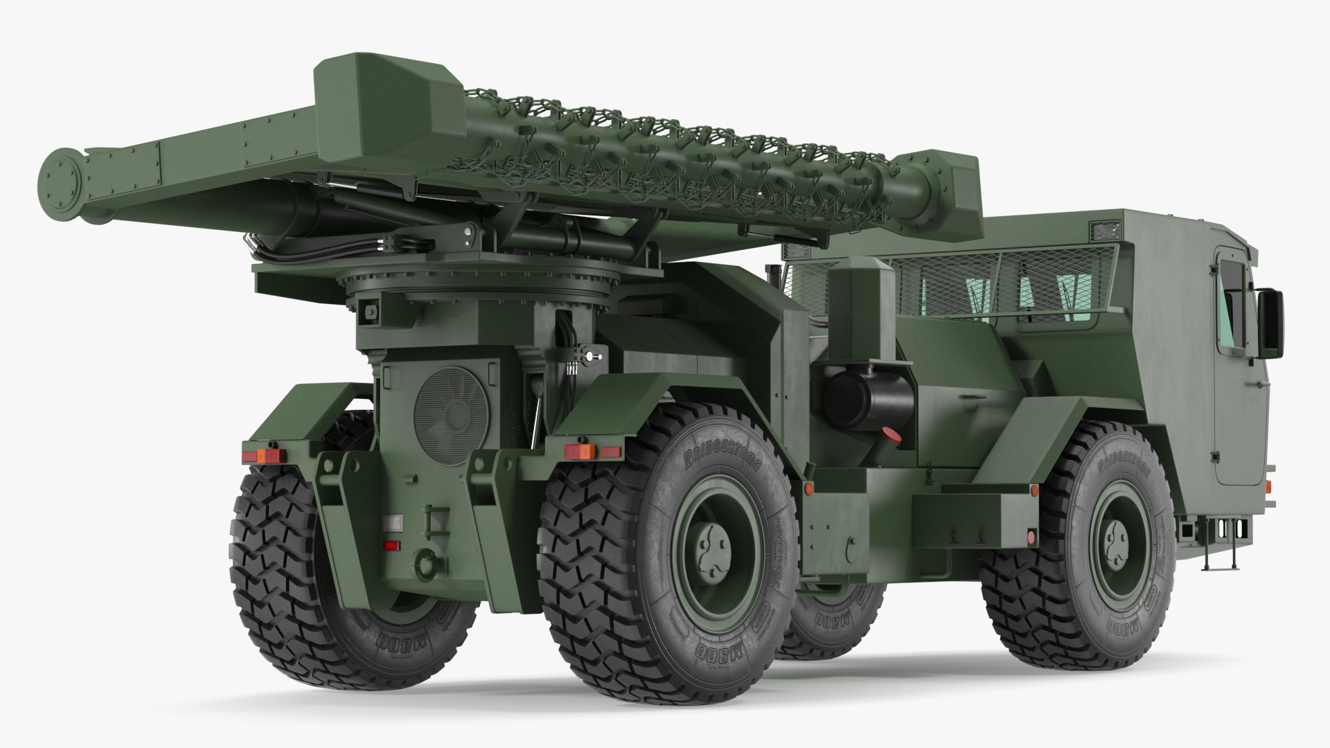 3D model Mine Sweeper Vehicle Hydrema 910 Khaki Rigged
