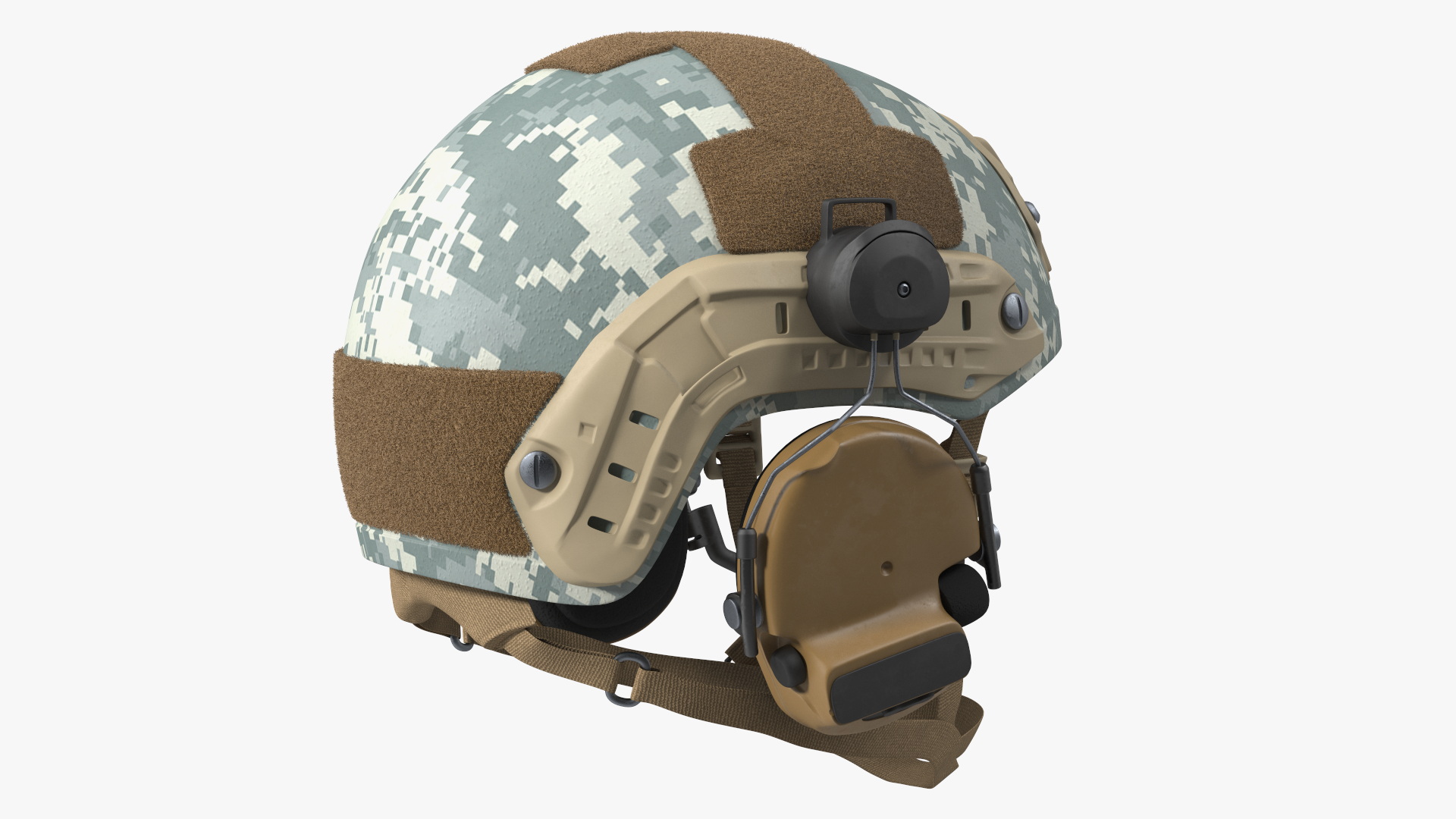 Soldier in Grey Gear and Assault Rifle A-pose Fur 3D model