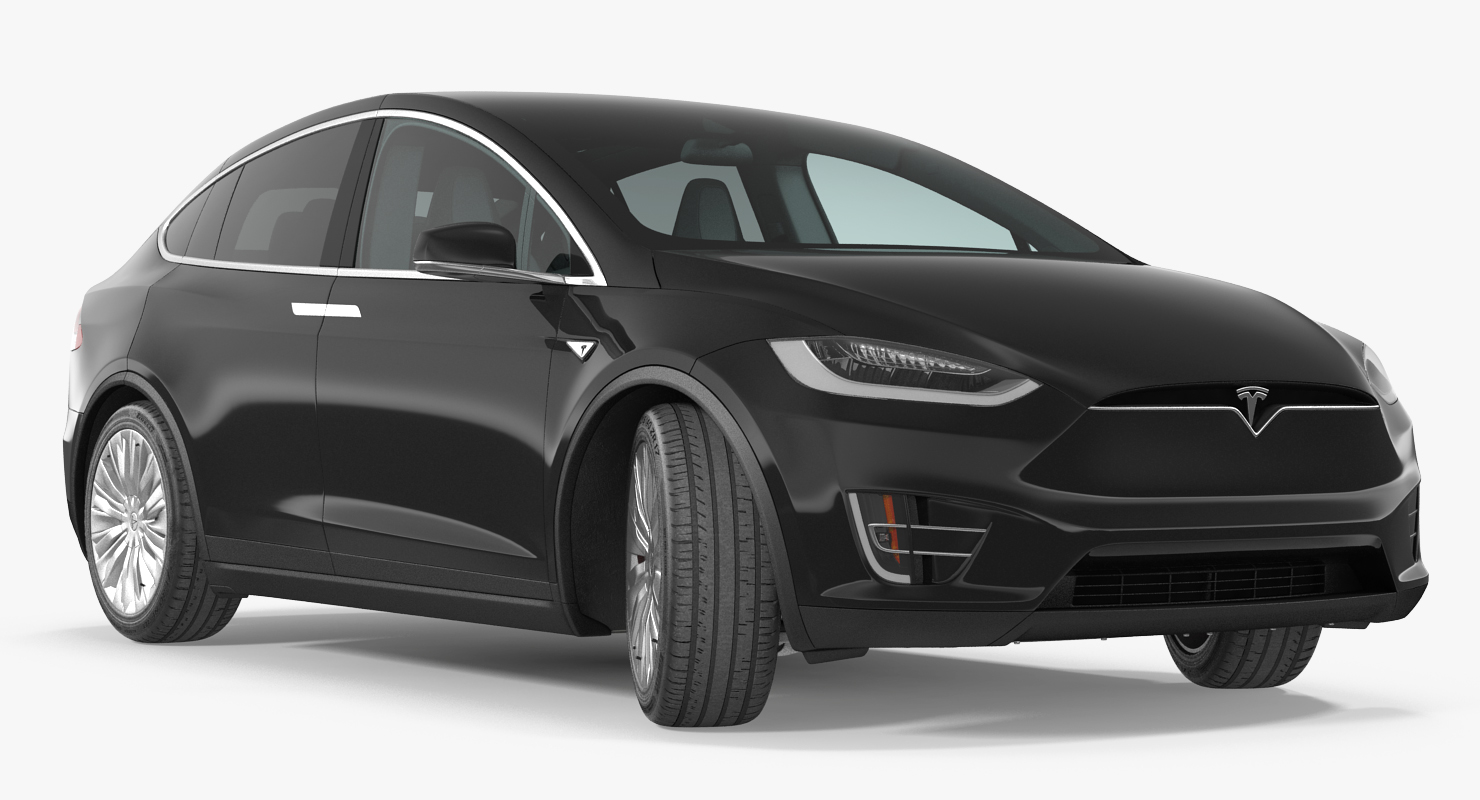 Tesla Model X 75D 2017 Rigged 3D model