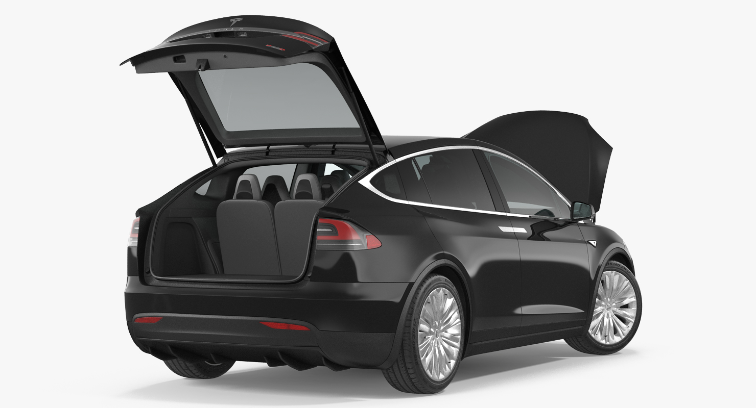 Tesla Model X 75D 2017 Rigged 3D model