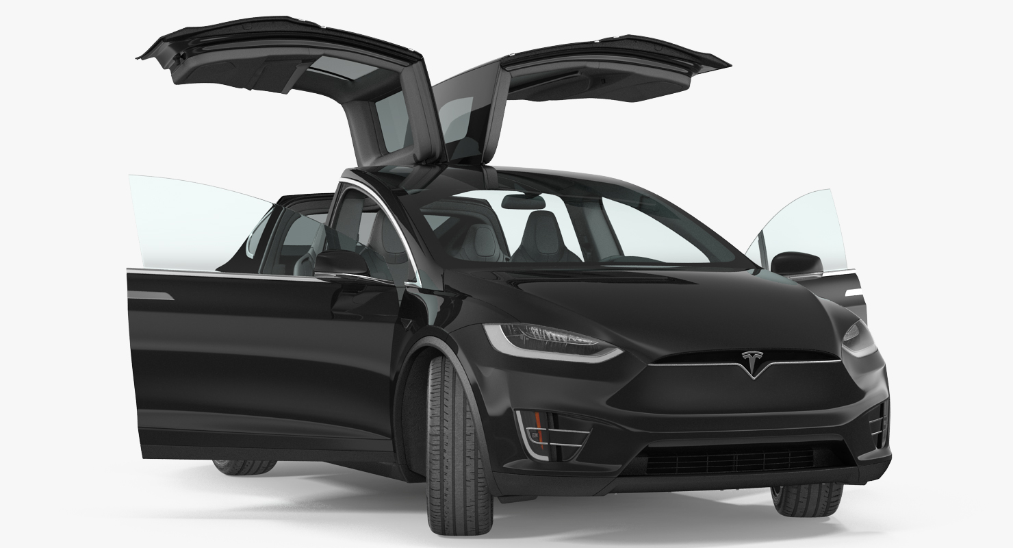 Tesla Model X 75D 2017 Rigged 3D model