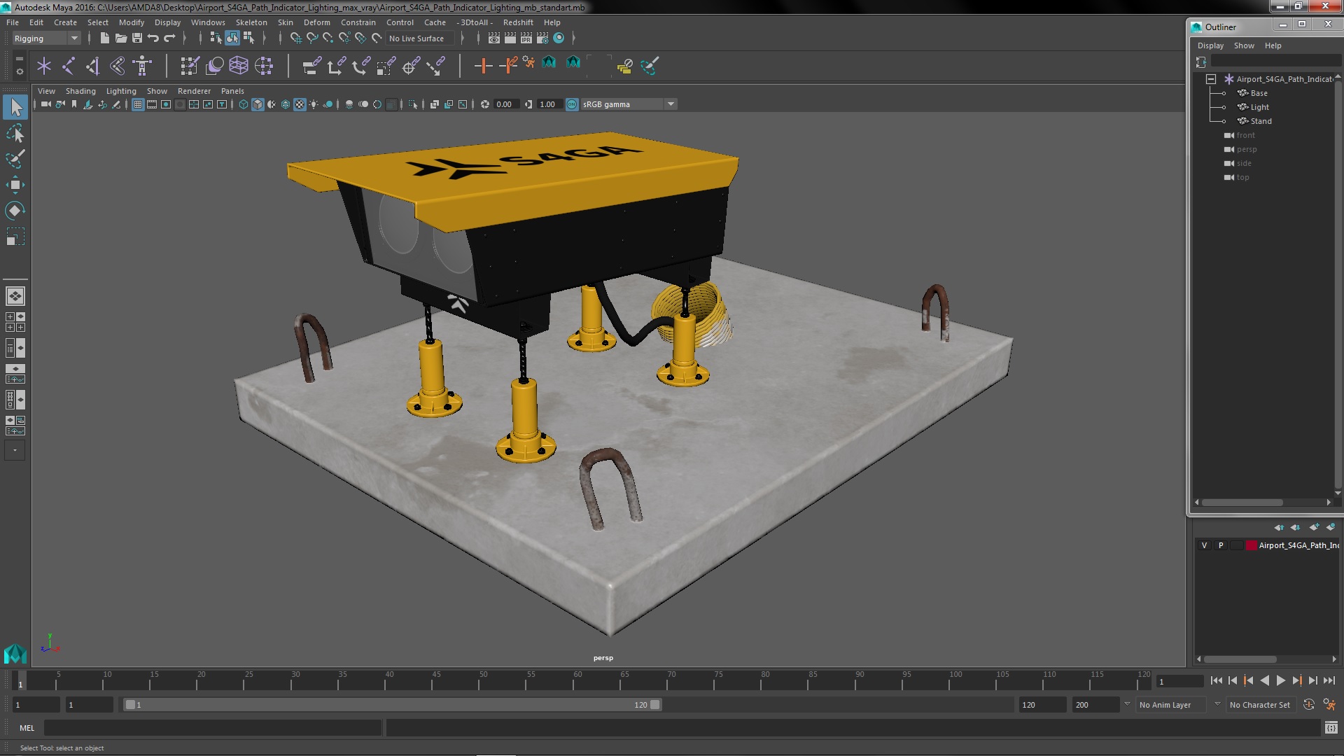 3D Airport S4GA Path Indicator Lighting