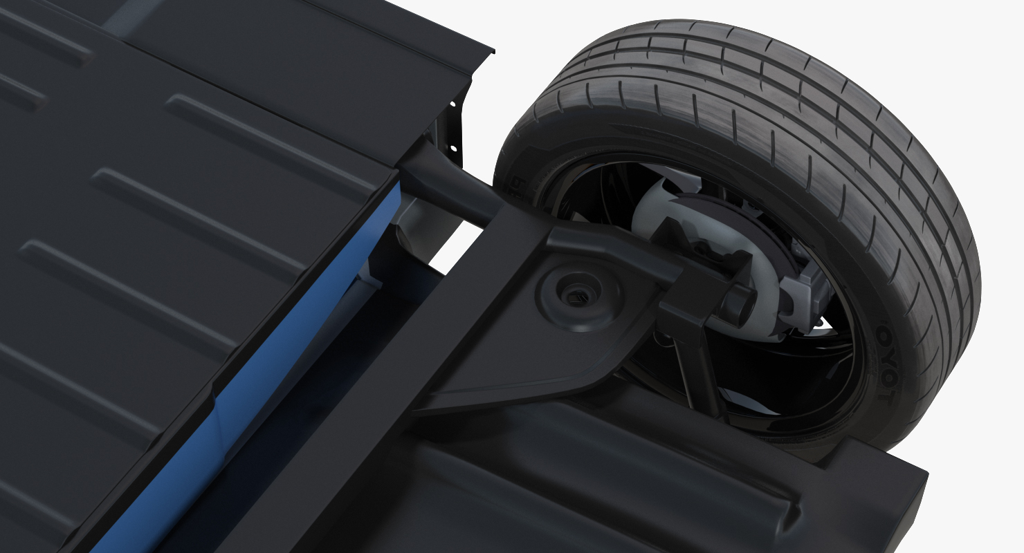 3D model Nissan Leaf Engine and Chassis