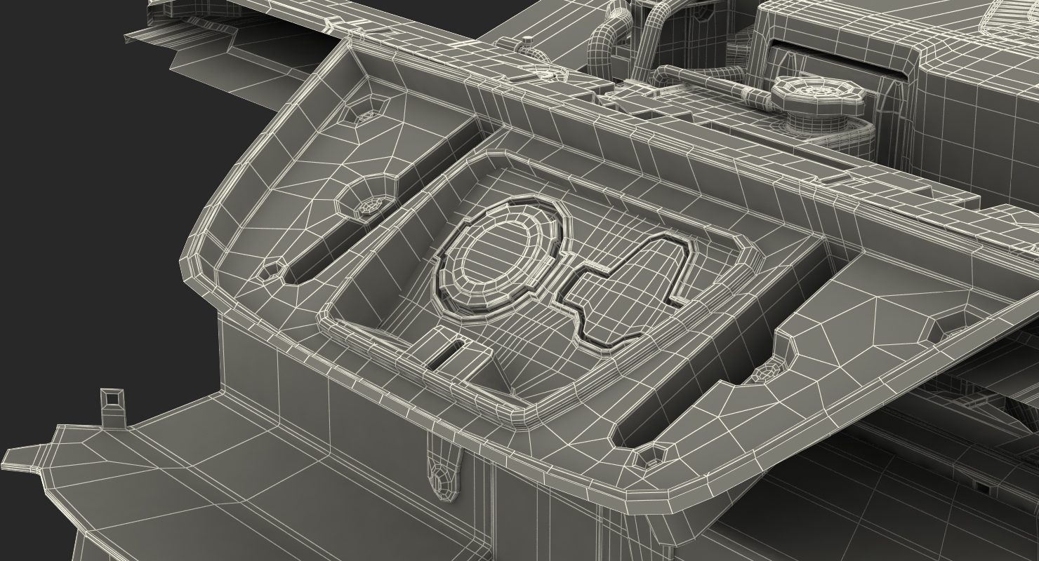 3D model Nissan Leaf Engine and Chassis