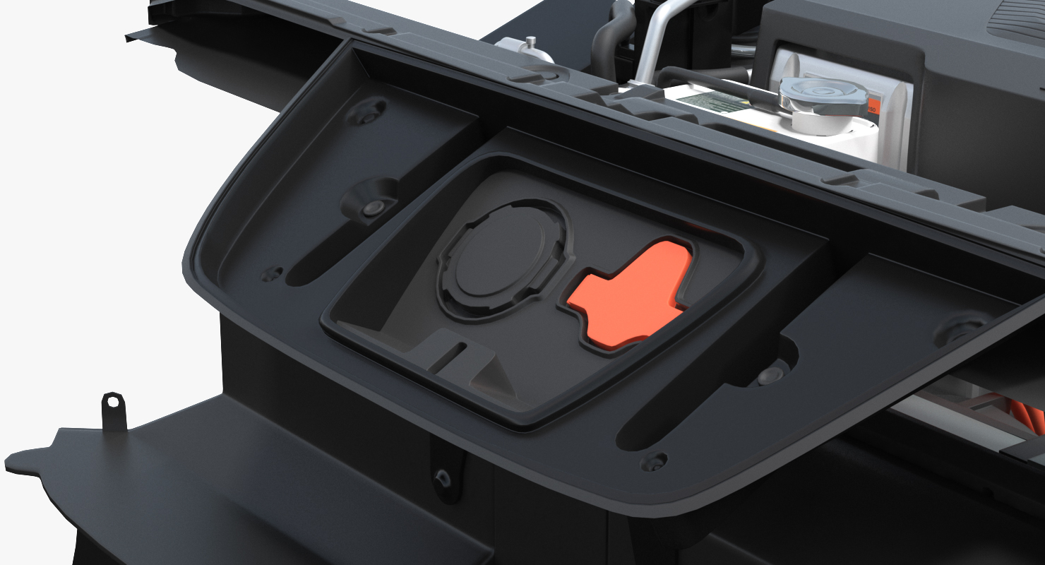 3D model Nissan Leaf Engine and Chassis