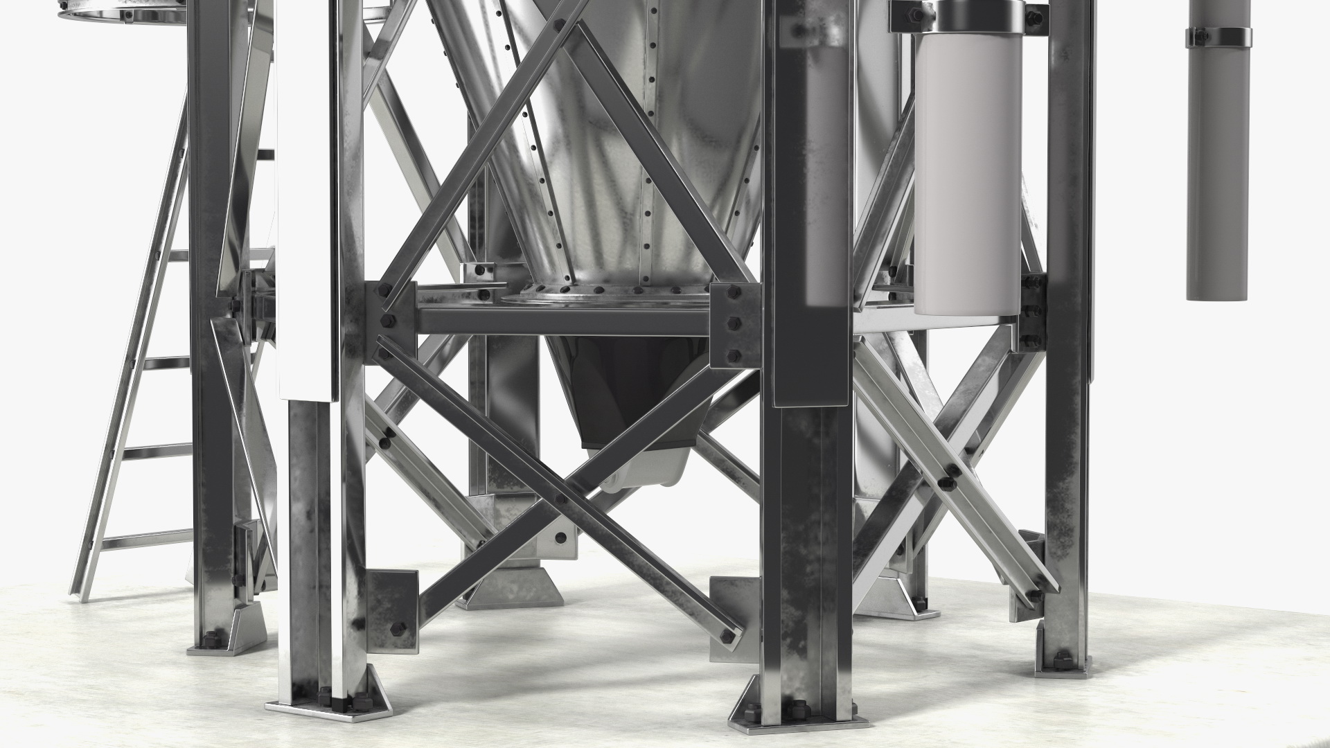 Metal Feed Storage Bin 3D