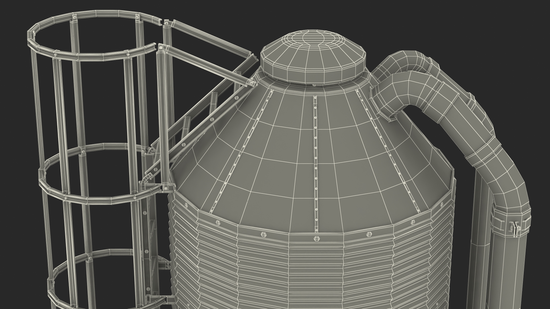 Metal Feed Storage Bin 3D
