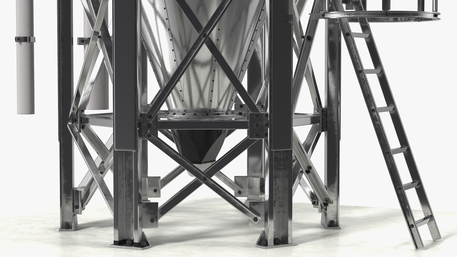 Metal Feed Storage Bin 3D