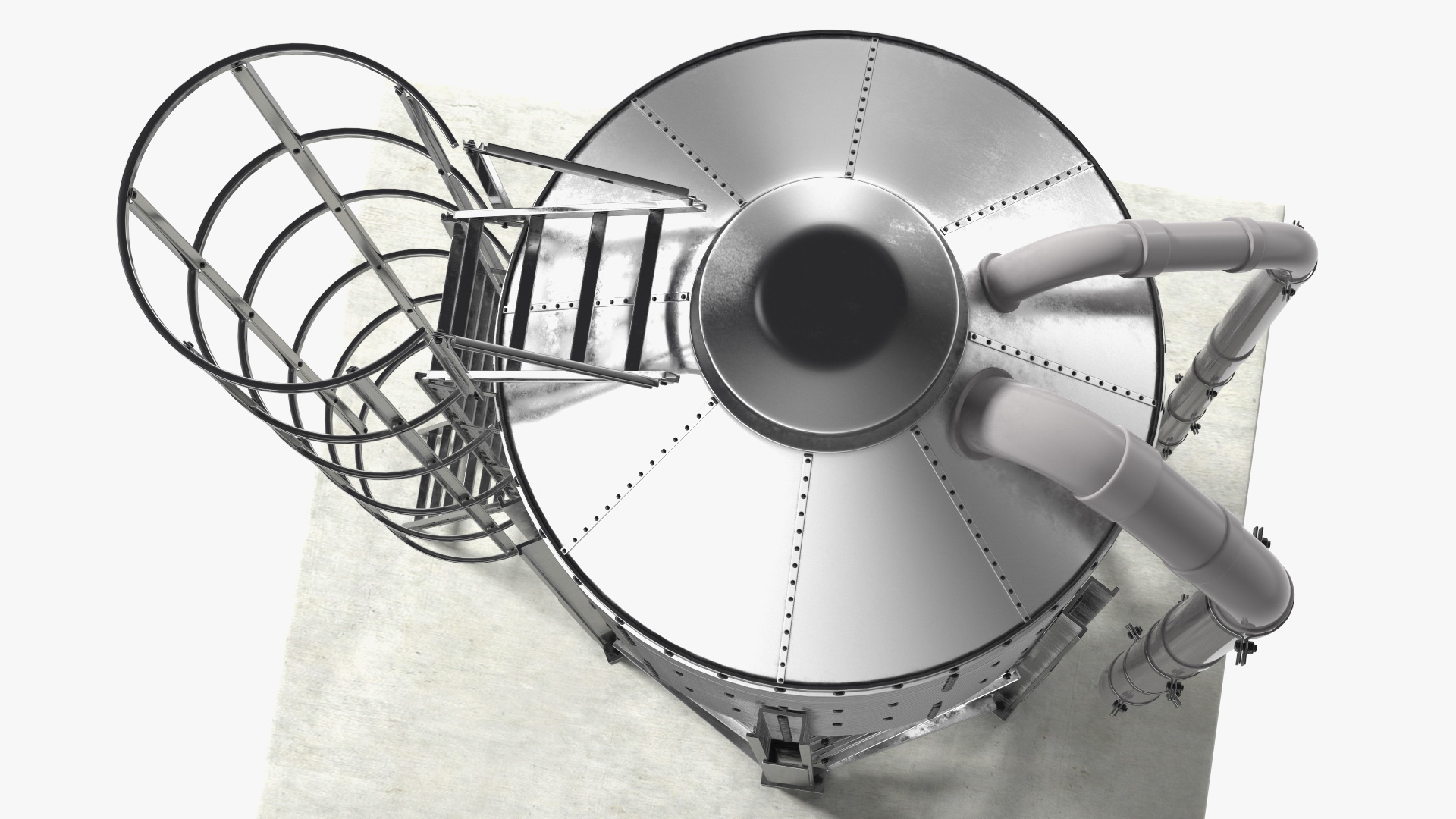Metal Feed Storage Bin 3D