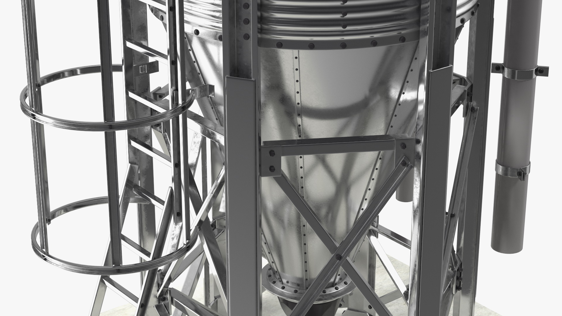 Metal Feed Storage Bin 3D