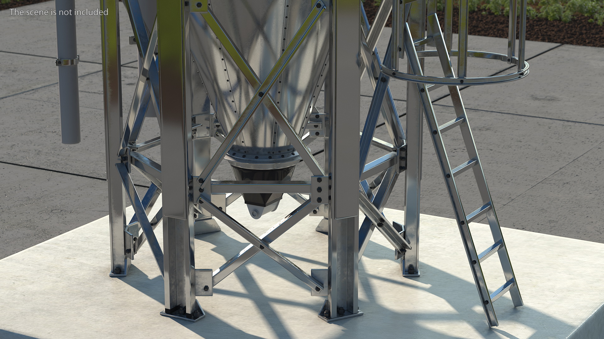 Metal Feed Storage Bin 3D