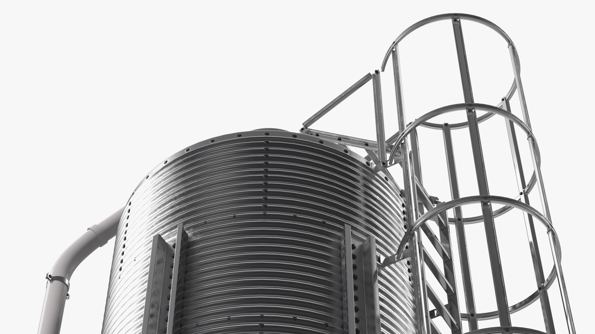 Metal Feed Storage Bin 3D