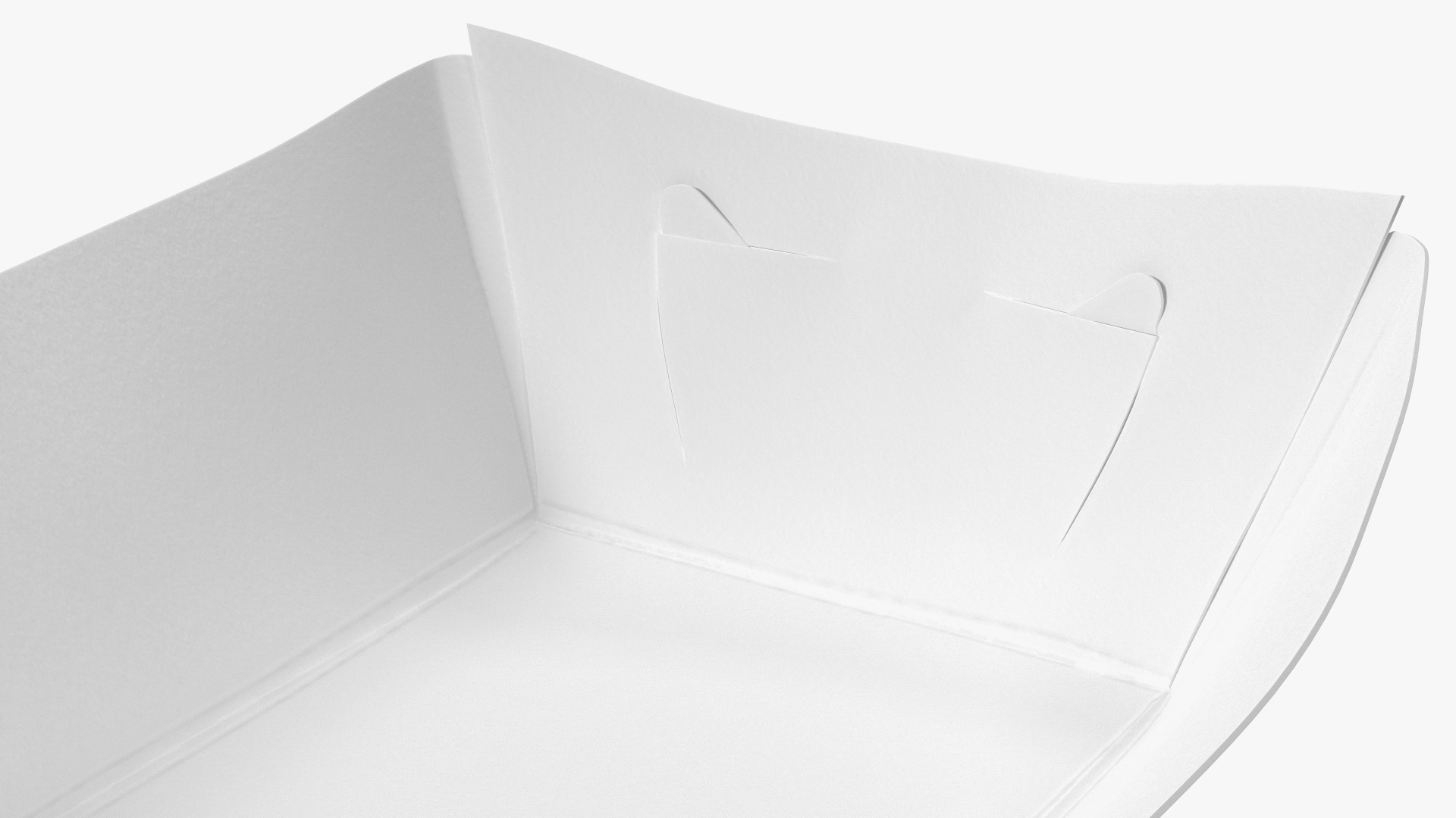 3D Grease Resistant Paper Food Tray White model