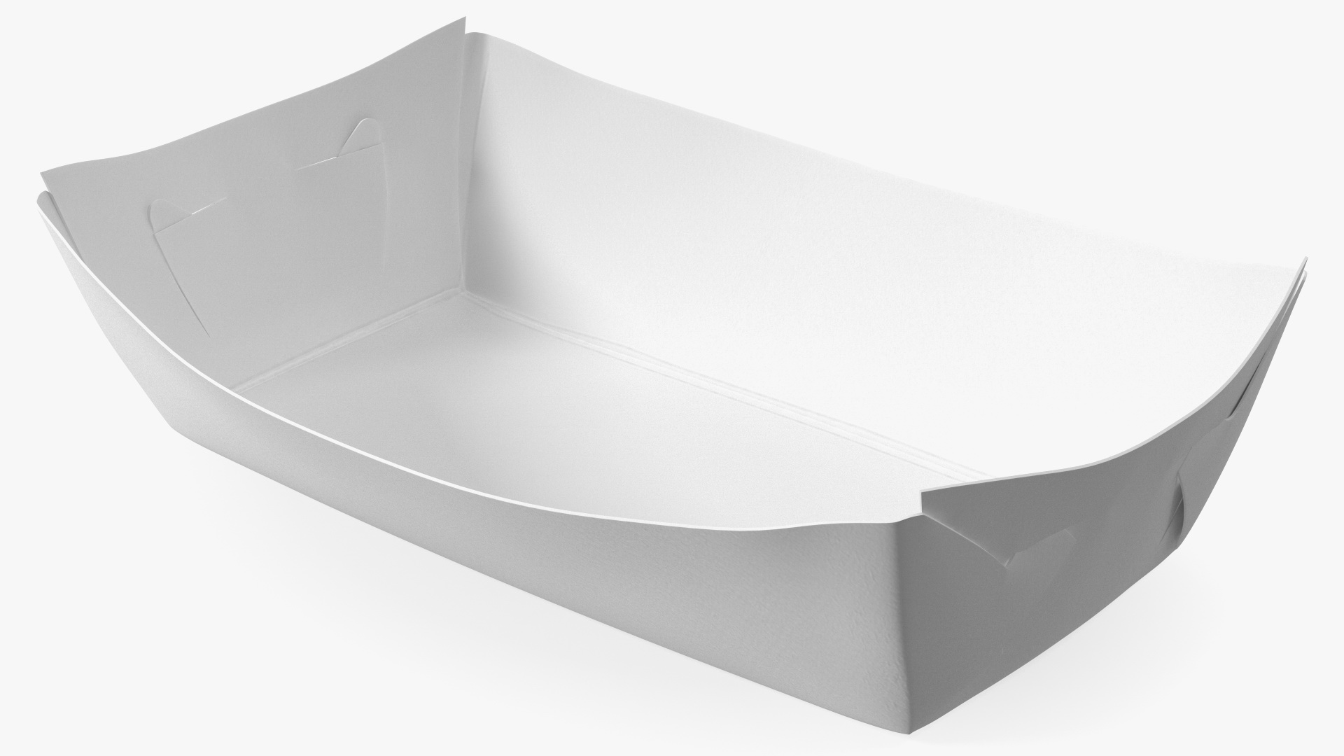 3D Grease Resistant Paper Food Tray White model