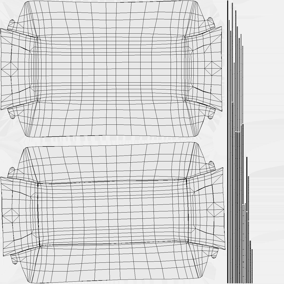 3D Grease Resistant Paper Food Tray White model