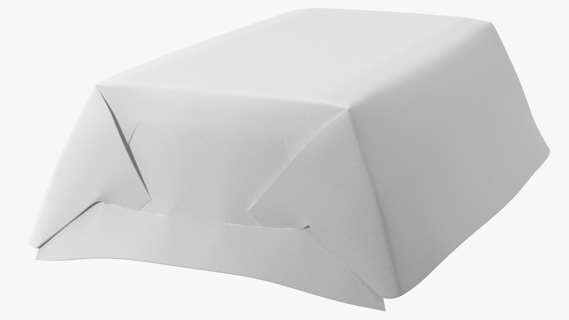 3D Grease Resistant Paper Food Tray White model