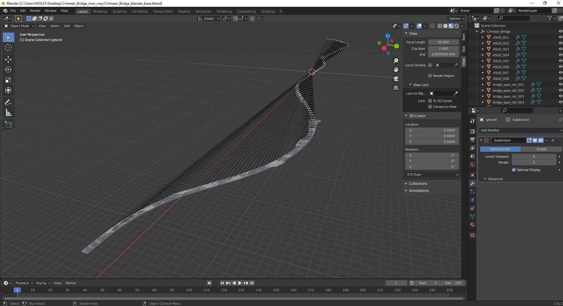 Crimean Bridge 3D model