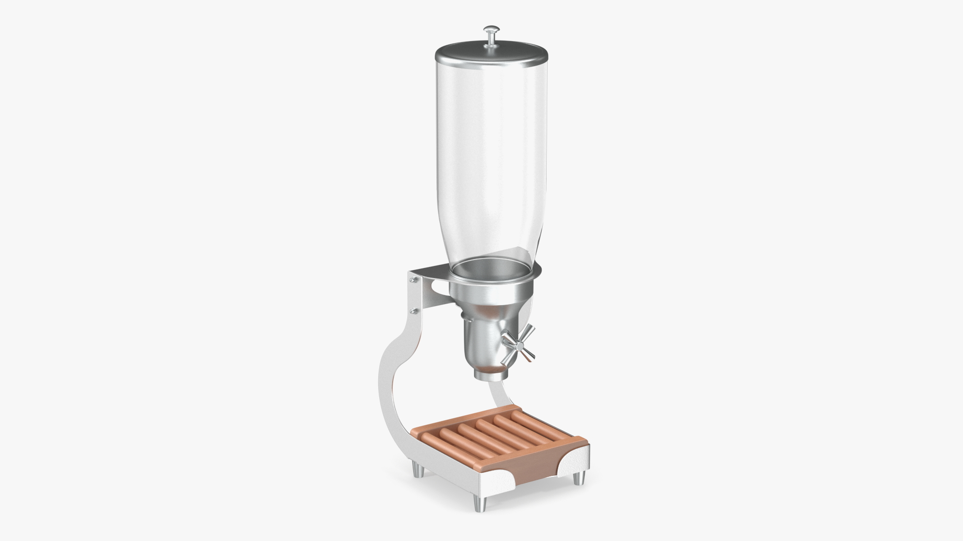 Dispenser Wooden Base For Dry Food Smart Space With One Canister 3D model
