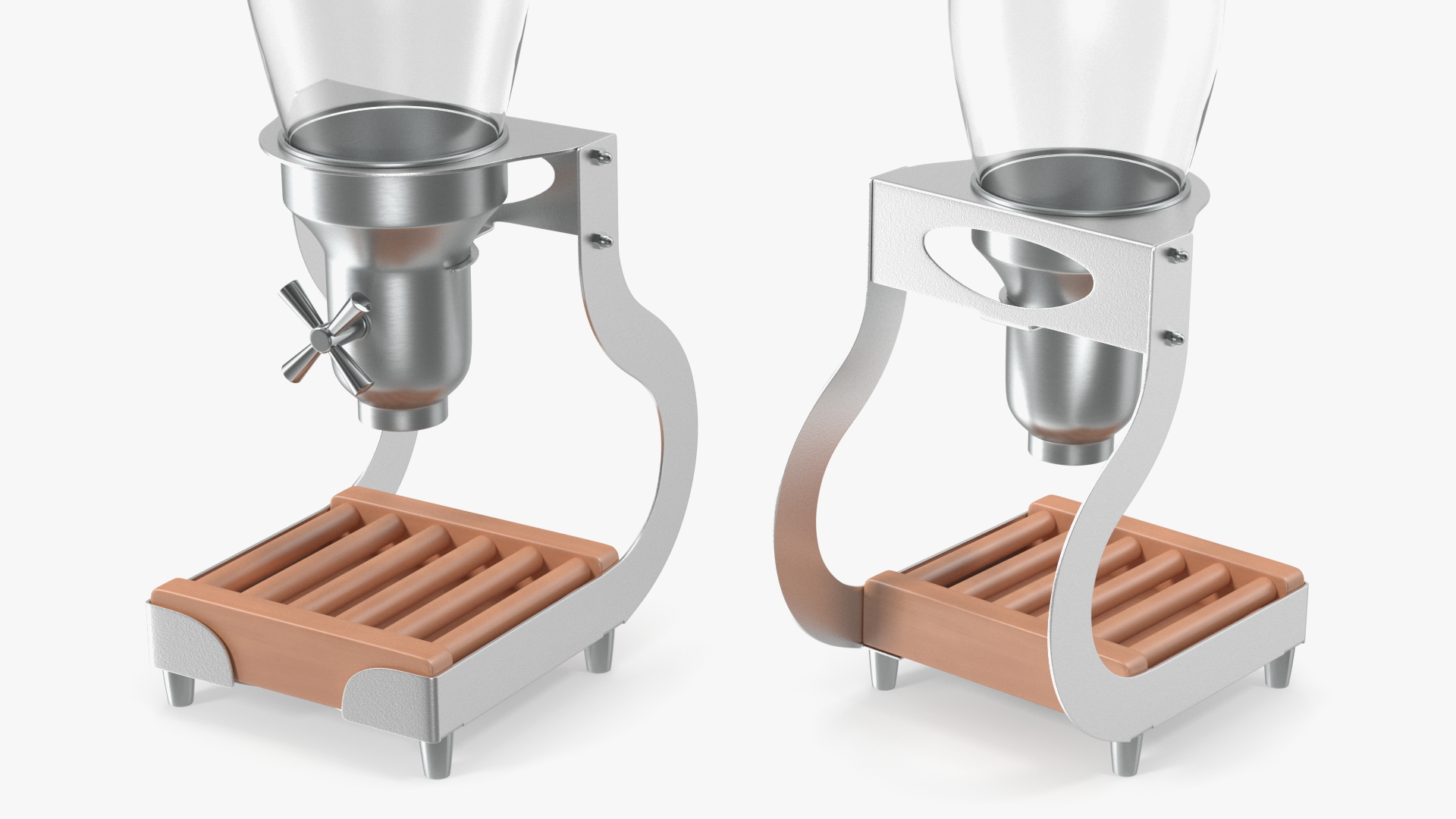 Dispenser Wooden Base For Dry Food Smart Space With One Canister 3D model